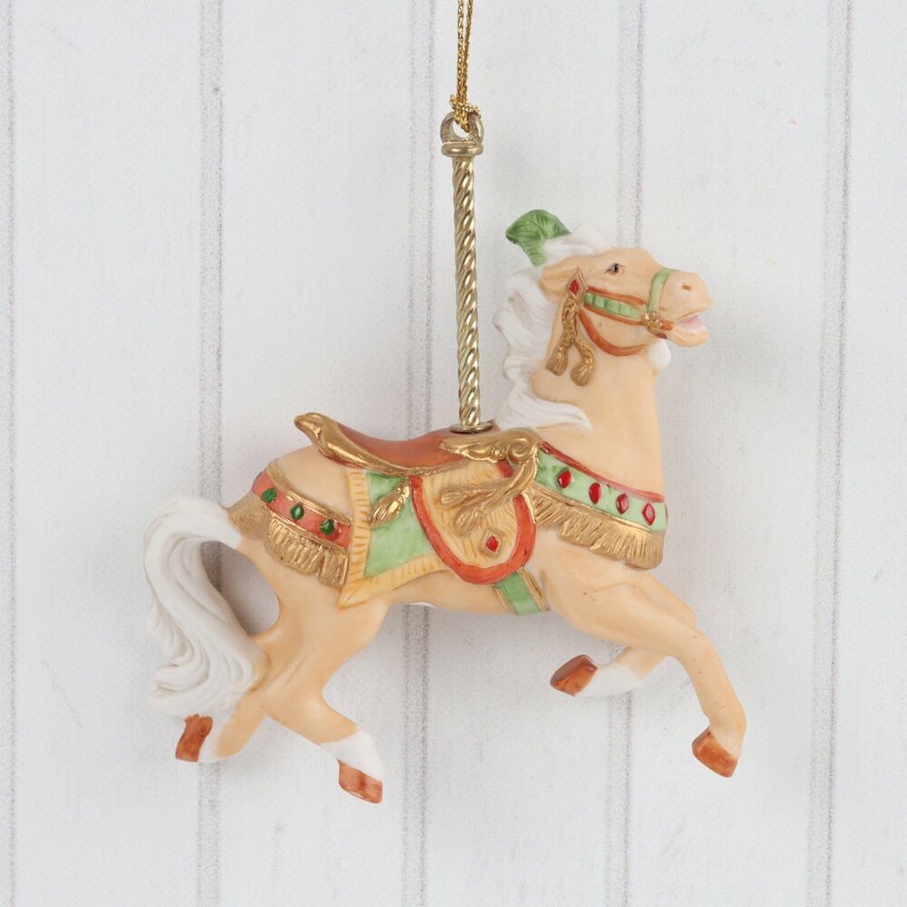 Vintage Lenox 1989 Palomino Horse - The Christmas Carousel Collection